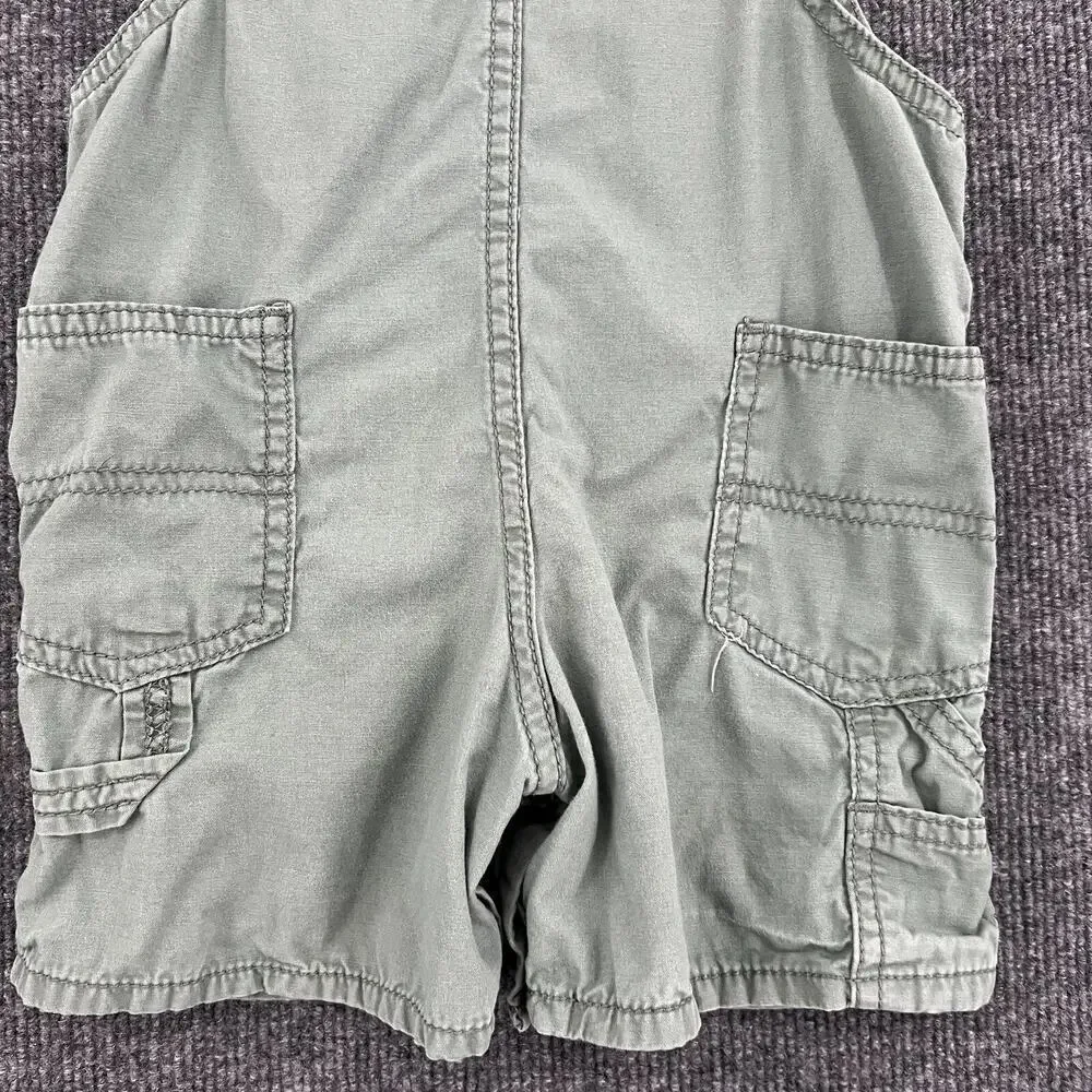Oshkosh B'Gosh Overalls Shortalls 24 Months Olive Green Carpenter 100% Cotton